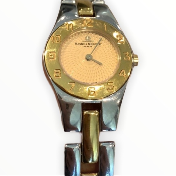 Baume & Mercier Jewelry - Baume & Mercier Two Tone Gold Face Ladies Watch